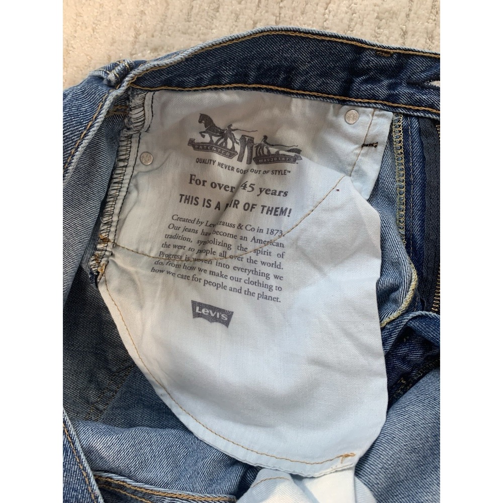 Levis 550 Men's Relaxed Tapered Jeans Vintage Y2K size 34x30 Blue Medium Wash - Picture 4 of 14
